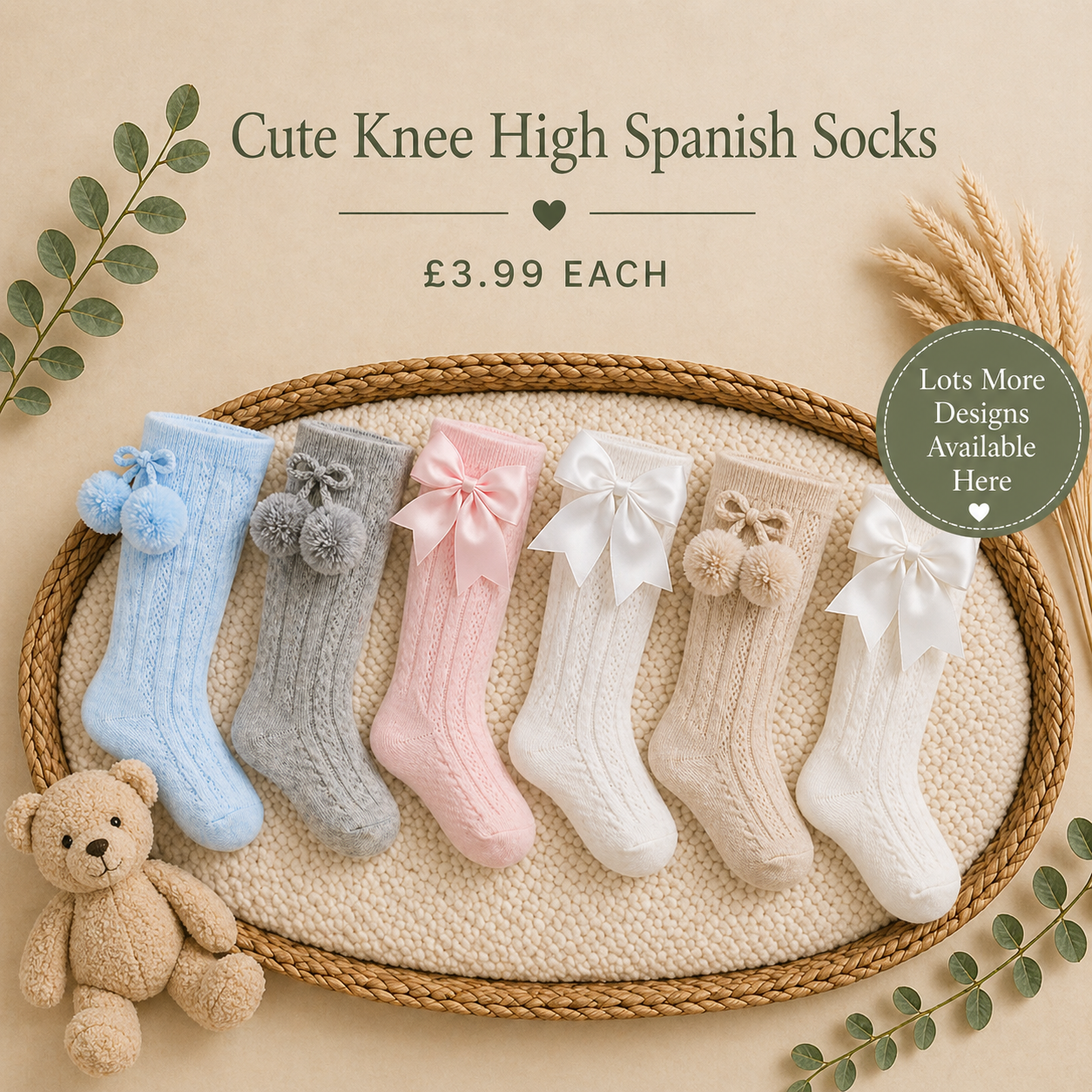 Personalised Knee High Socks for Babies