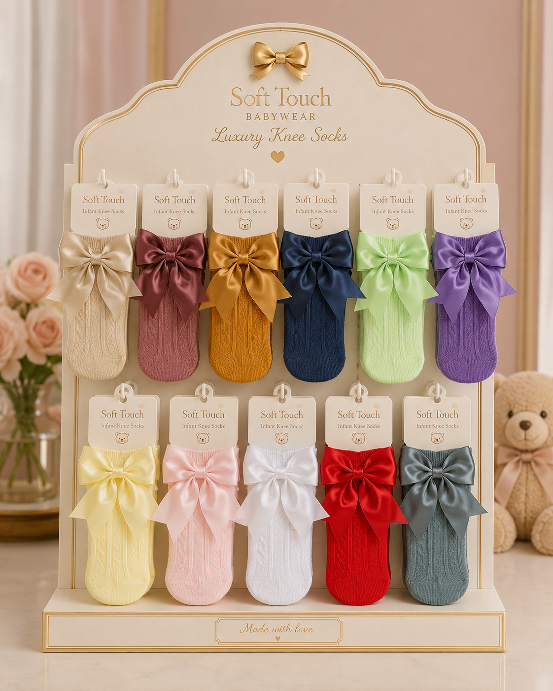 Knee High Bow Socks for Babies