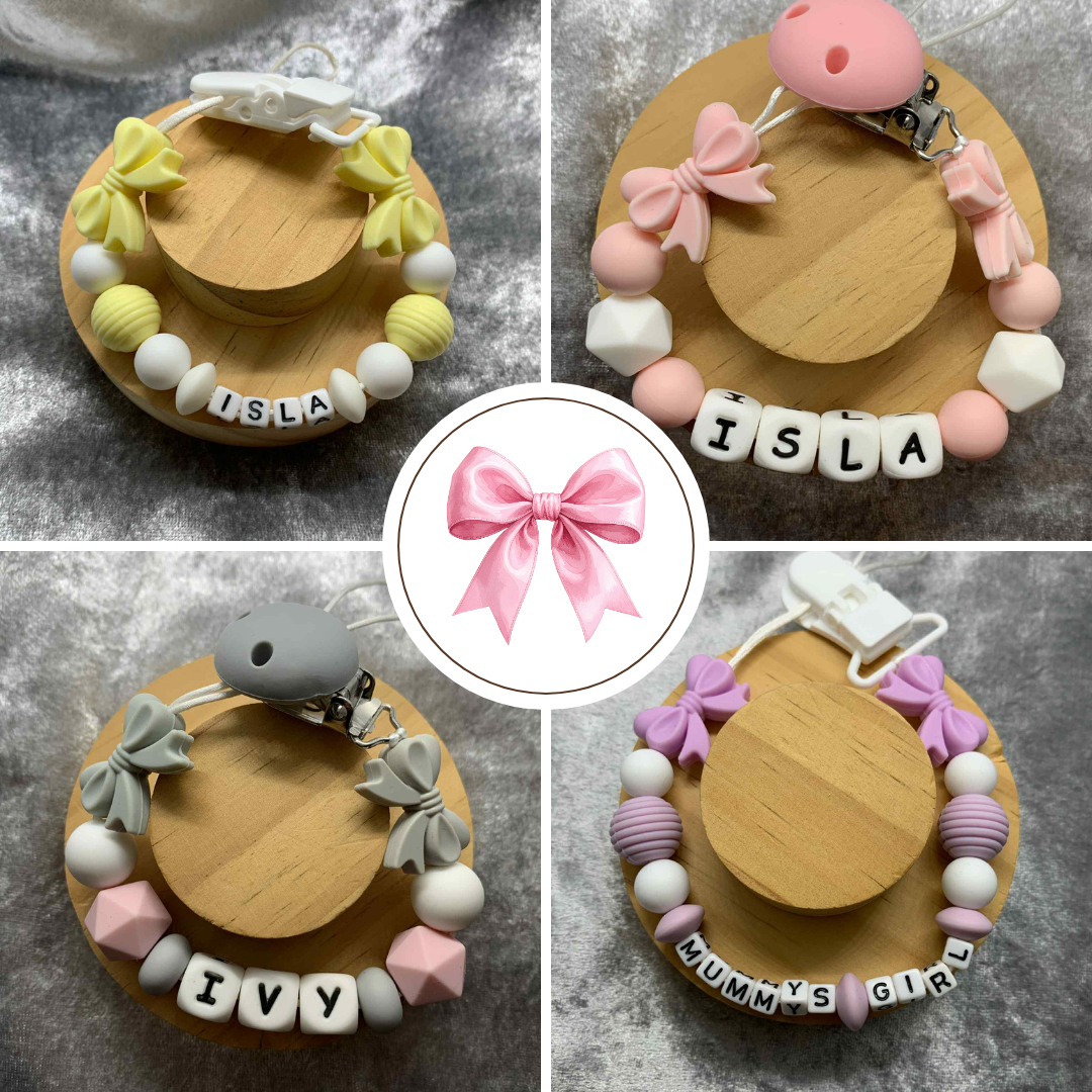 Personalised Silicone Dummy Clips ⭐