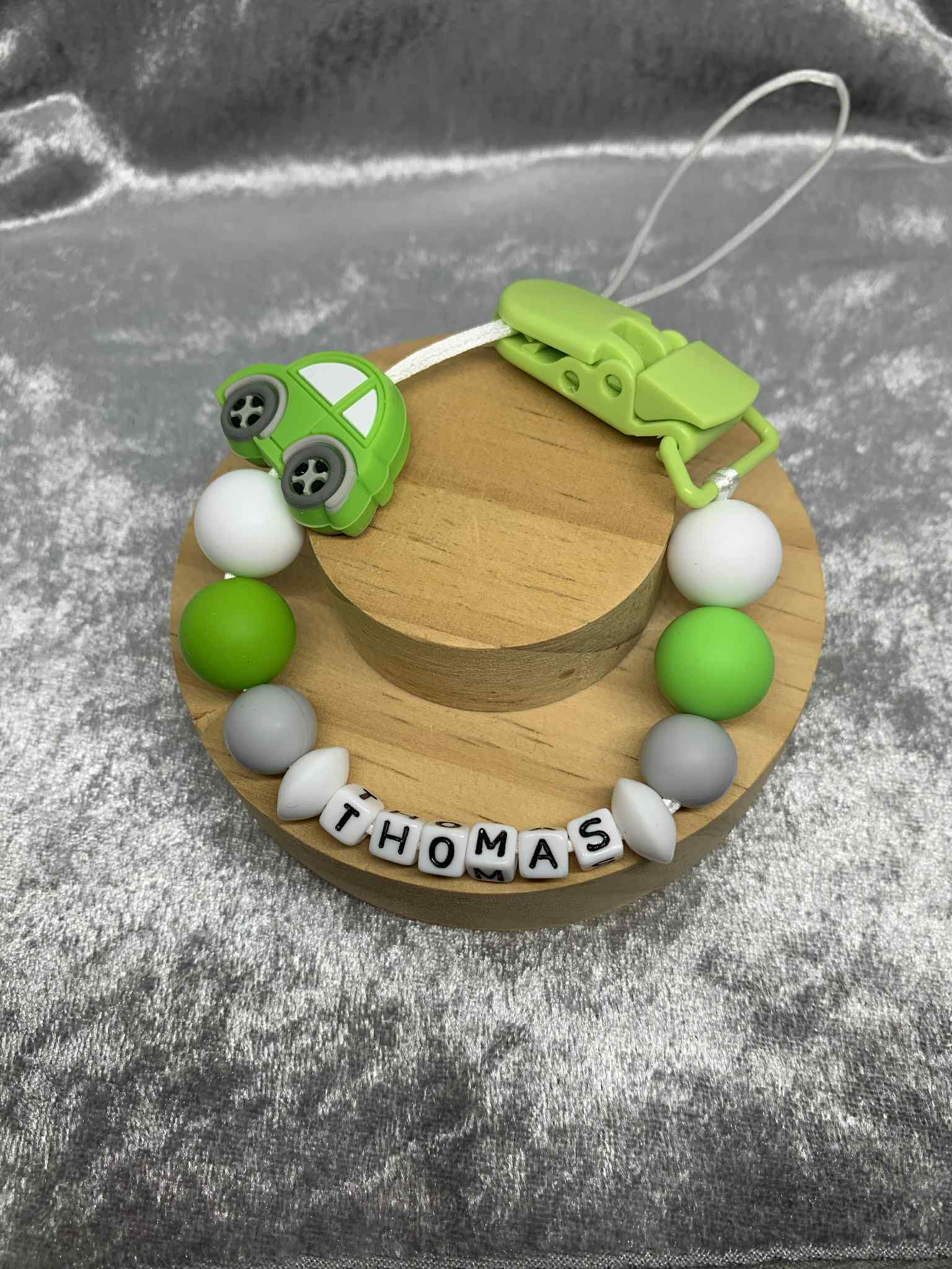 Personalised Dummy Clips Mam Dummy Holder New Baby Gift - CARS
