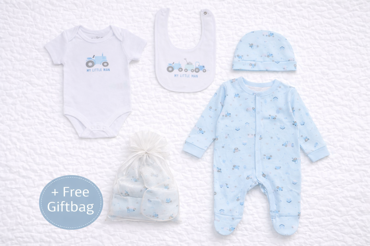 Baby Boys 4-Piece My Little Farm Giftet with Gift Bag