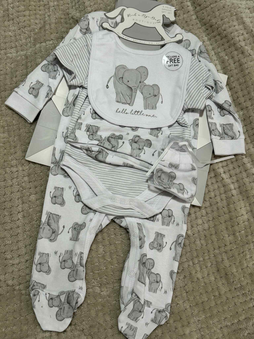 Unisex 5 Piece White Elephant Set & Giftbag