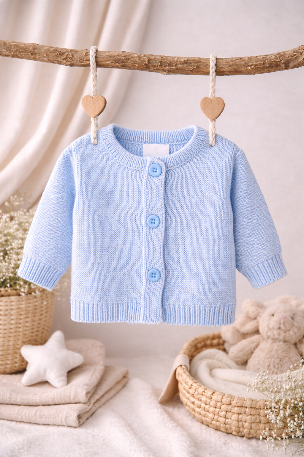 Spanish Style Baby Boy Knit Cardigan - Blue 💙👶