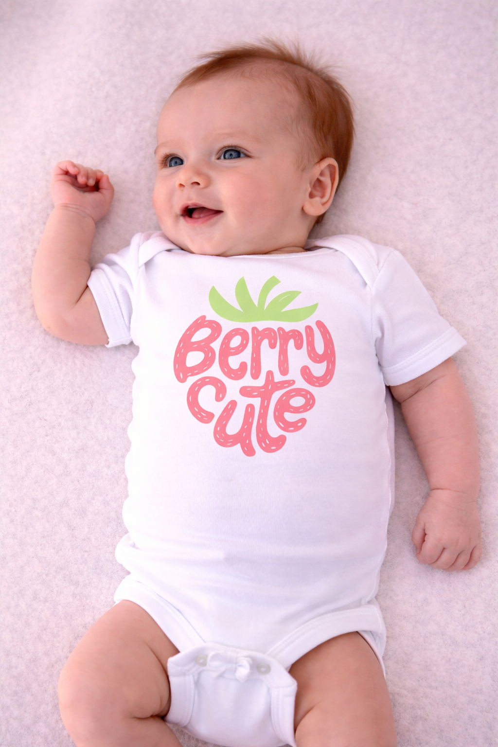 Baby Graphic Vest – Berry Cute! | Hand Printed Full Colour Design