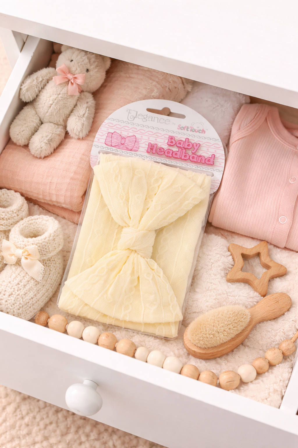 lemon headband in baby accessories drawer