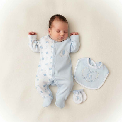 Blue Elephant Premature Baby Set — 4-Piece Layette | 3–5 & 5–8 lbs