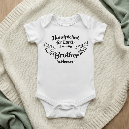 Handpicked for Earth Brother in Heaven Bodysuit Mockup
