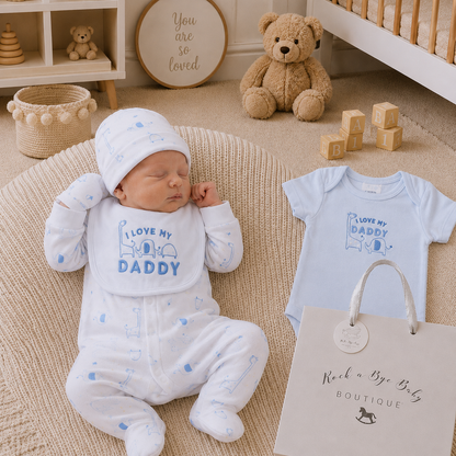 I Love My Daddy gift set nursery styled shot