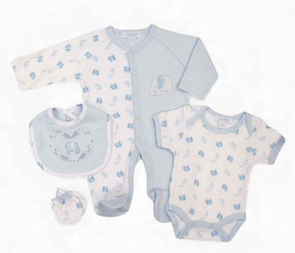 Blue Elephant Premature Baby Set — 4-Piece Layette | 3–5 & 5–8 lbs