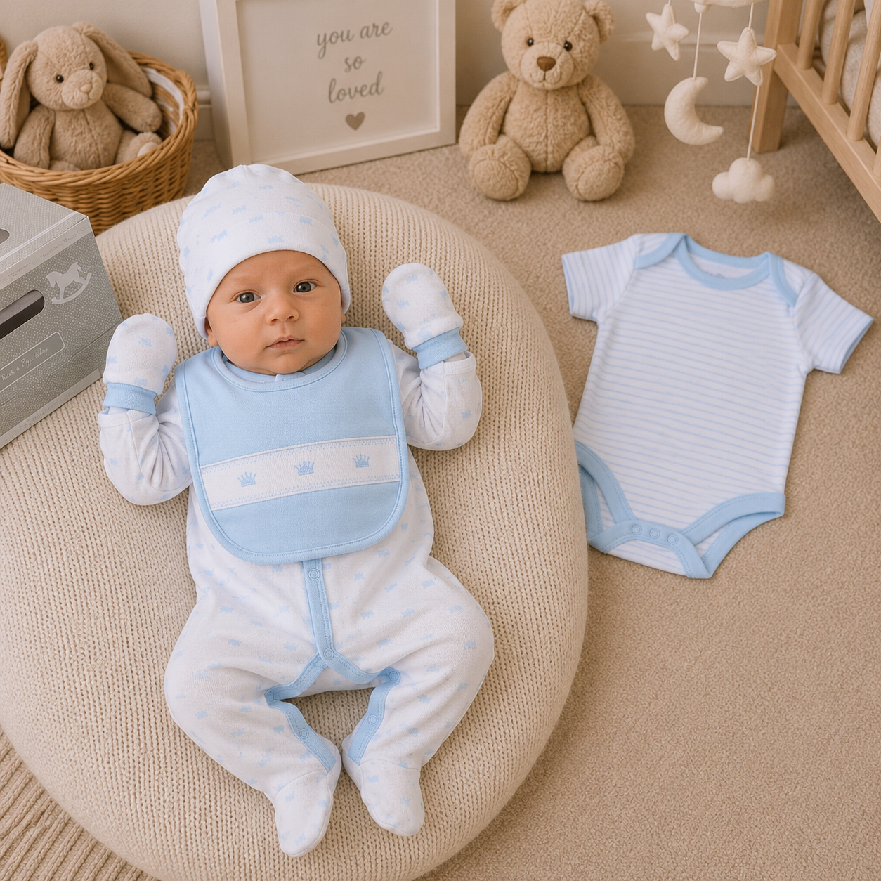 Best of Friends sleepsuit flatlay