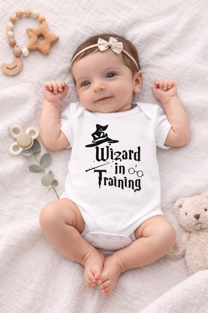 Wizard In Training Baby Bodysuit | Cute Newborn Outfit