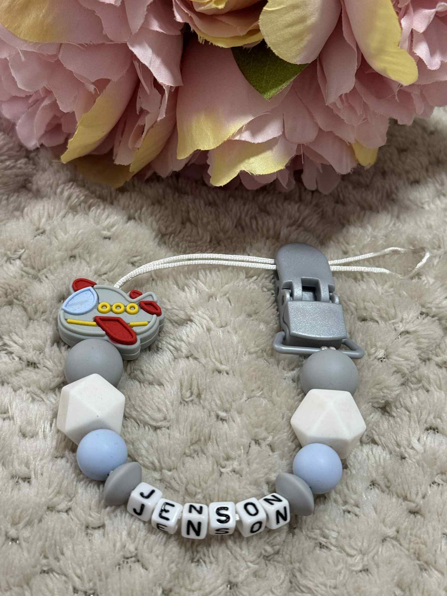 Personalised Dummy Clips Mam Dummy Holder New Baby Gift - CARS