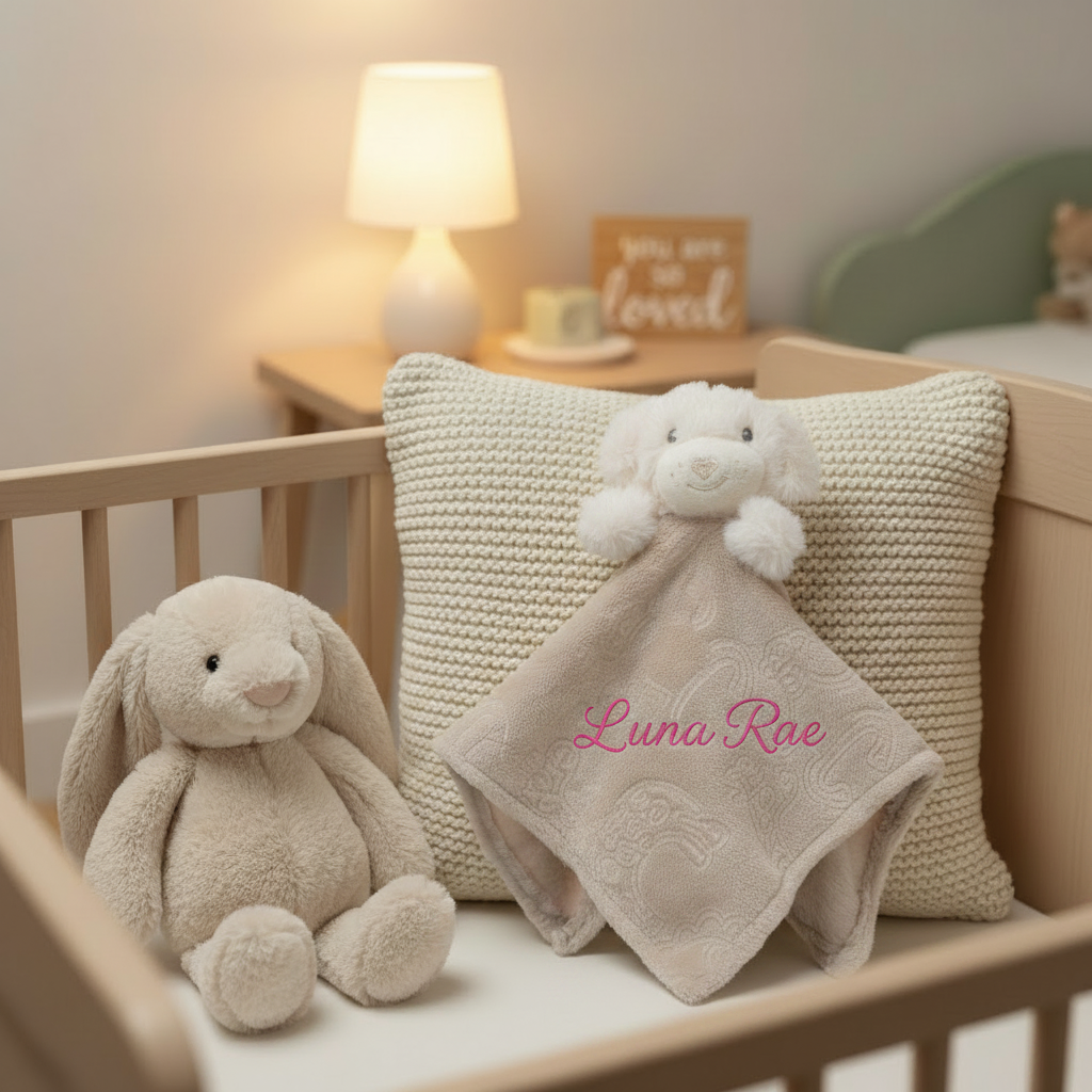 Biscuit Paisley Puppy Comforter - Luna Rae - Pink Thread