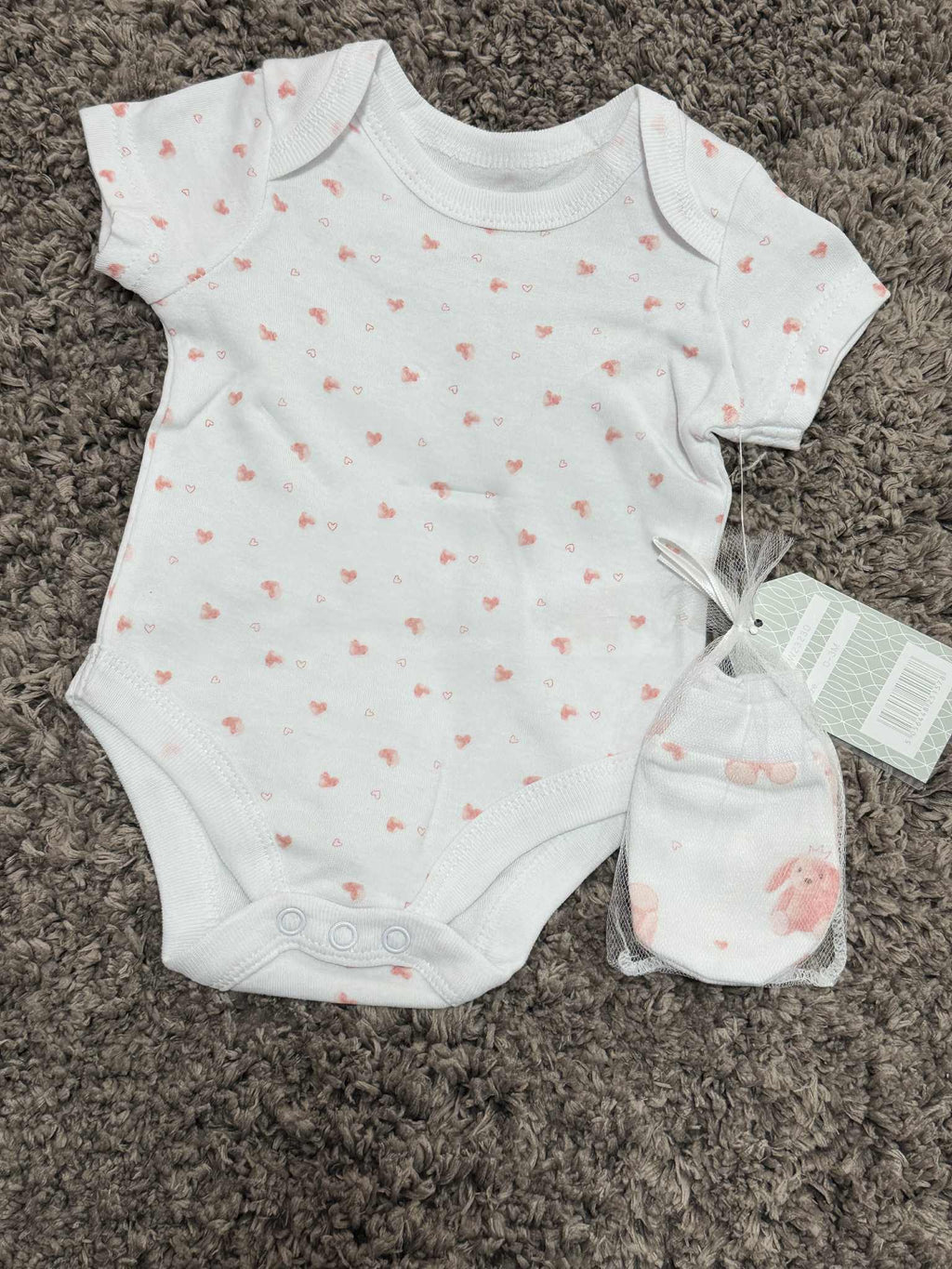 Baby Girls 5 Piece Matching Bunny Set & Giftbag