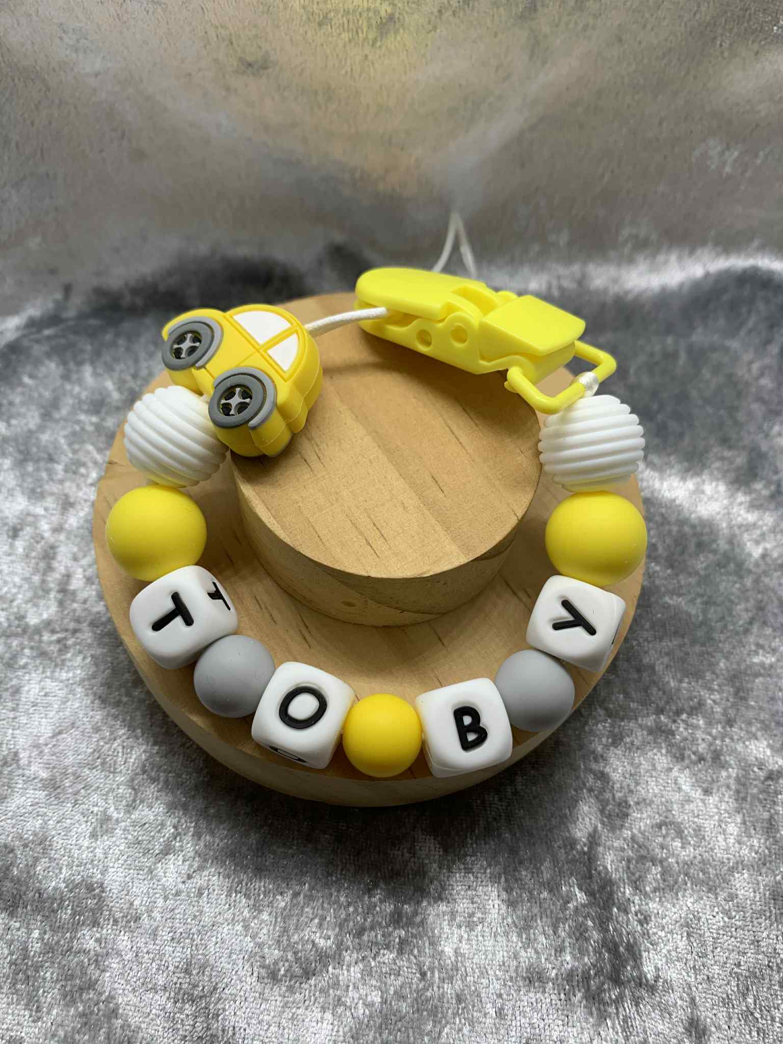 Personalised Dummy Clips Mam Dummy Holder New Baby Gift - CARS