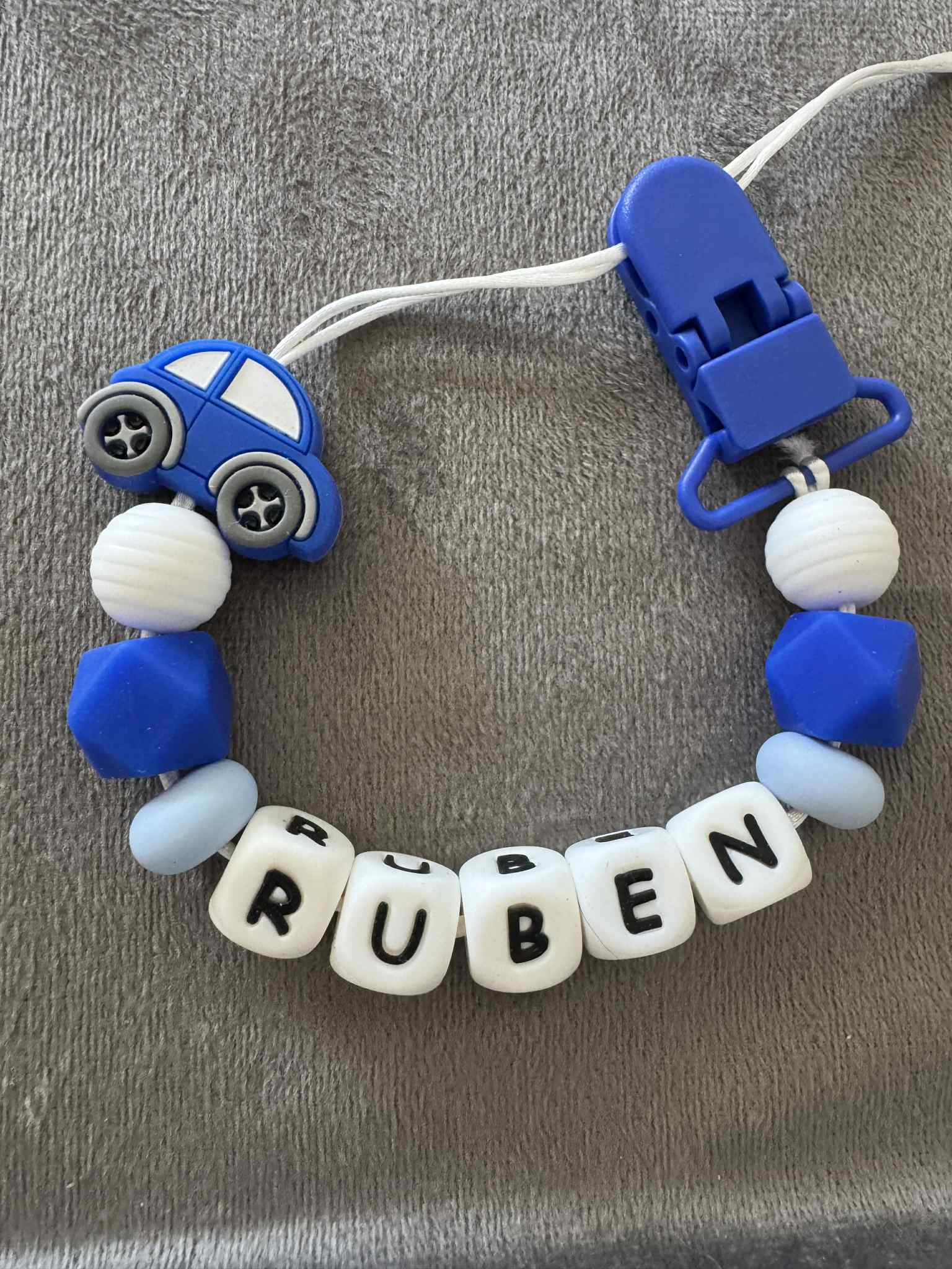 Personalised Dummy Clips Mam Dummy Holder New Baby Gift - CARS