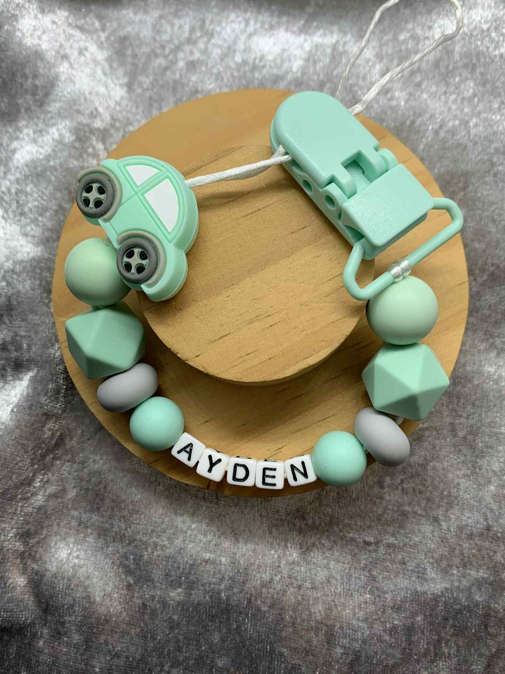 Personalised Dummy Clips Mam Dummy Holder New Baby Gift - CARS