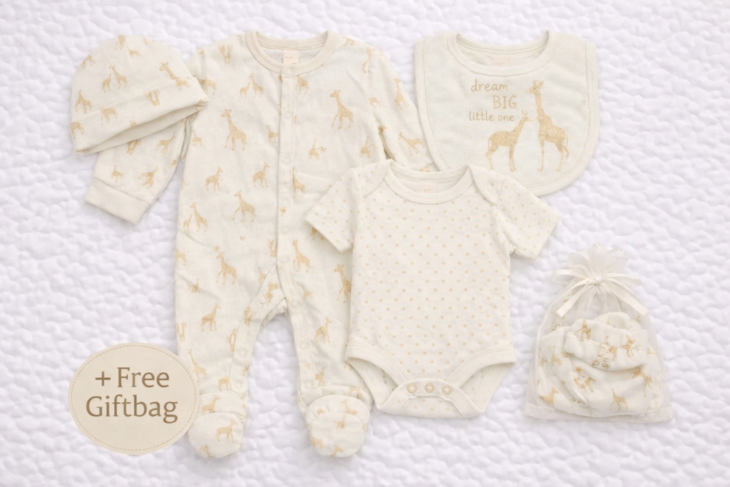 Baby Unisex 5-Piece Dream Big Little One Clothing Set with Gift Bag