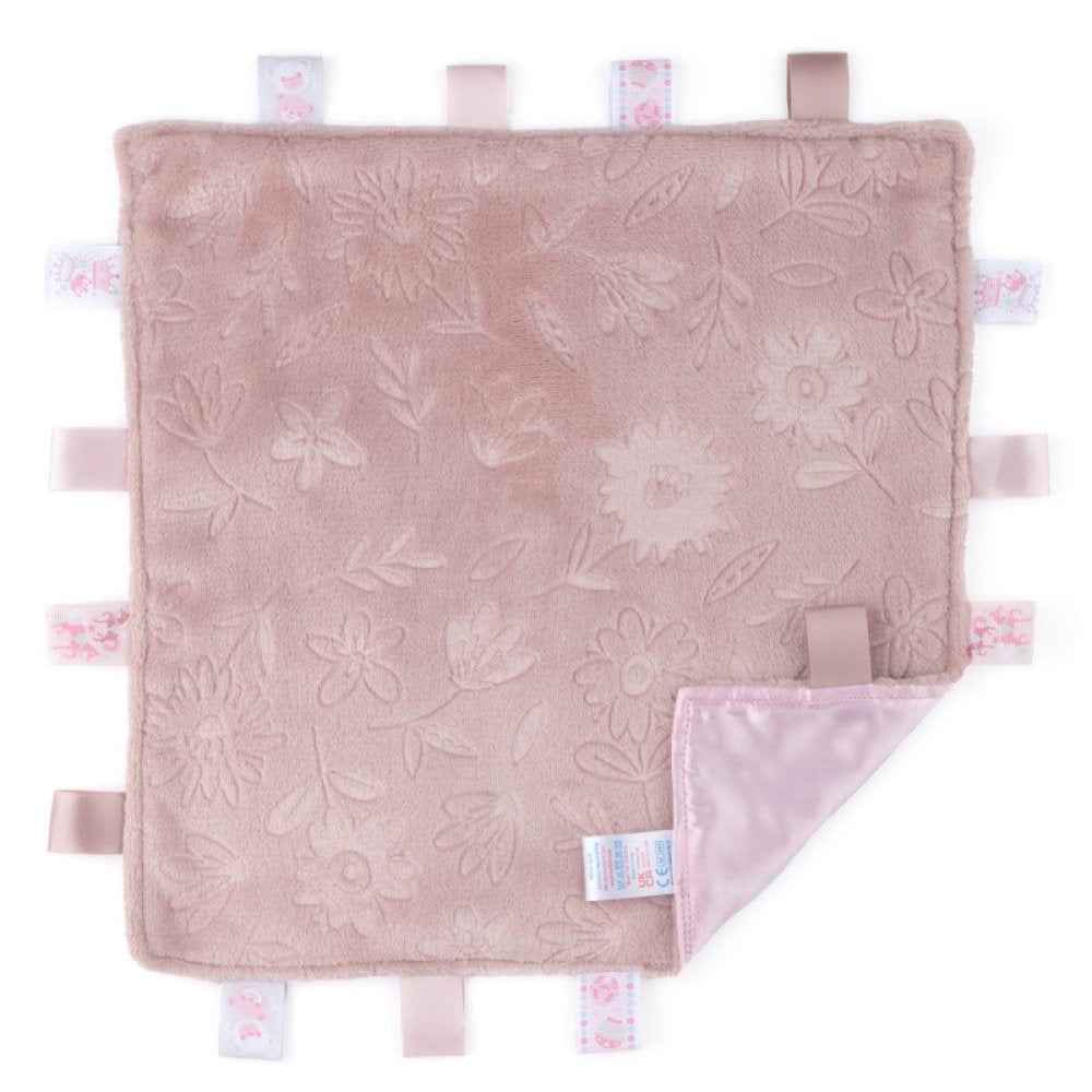 Personalised Pink Taggy Box | Babygrow, Hat, Blanket & Taggy Comforter