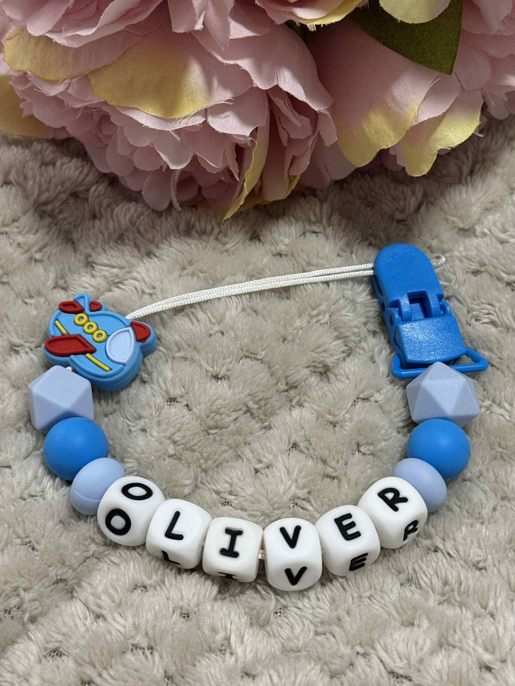 Personalised Dummy Clips Mam Dummy Holder New Baby Gift - CARS