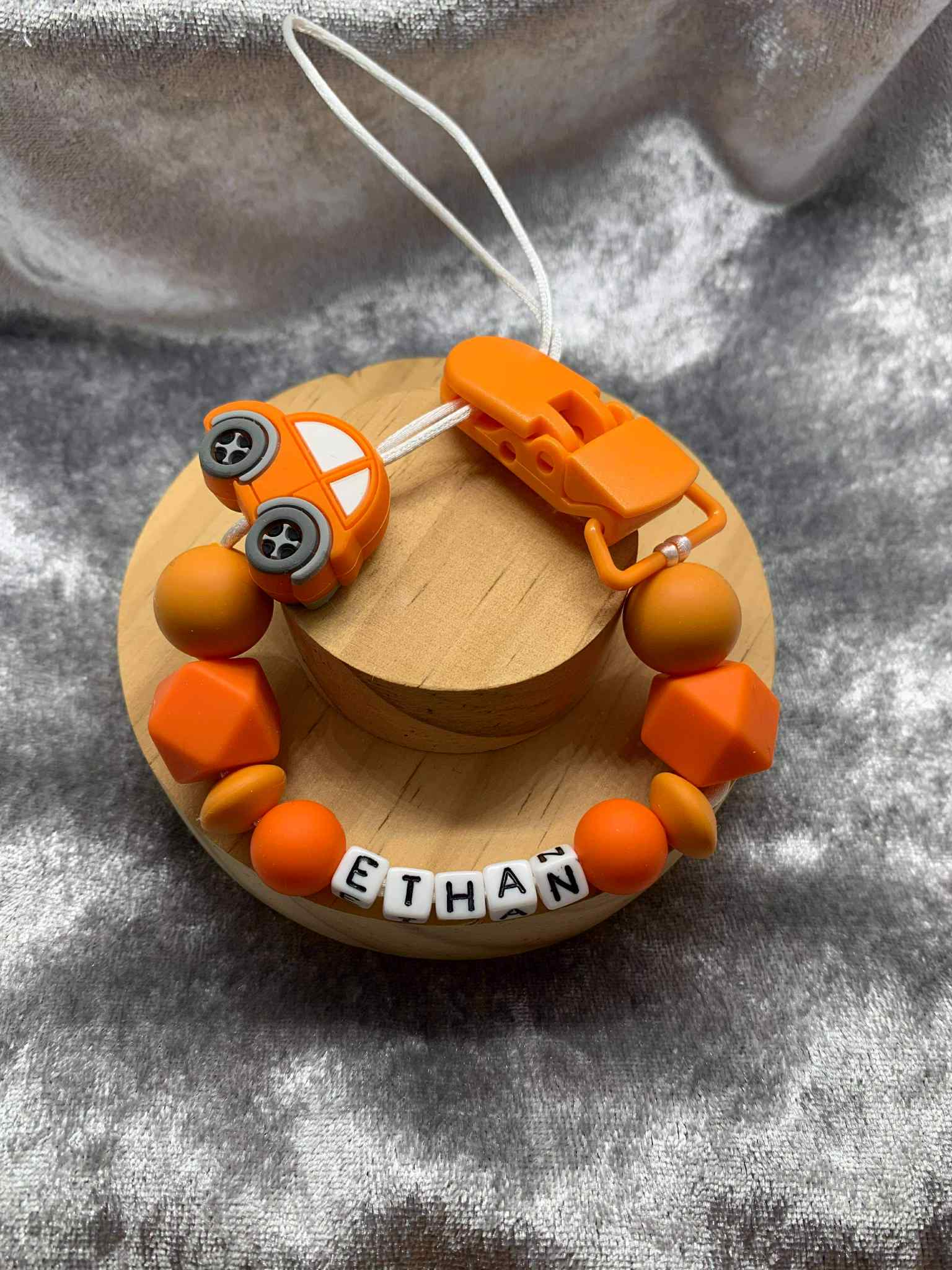 Personalised Dummy Clips Mam Dummy Holder New Baby Gift - CARS