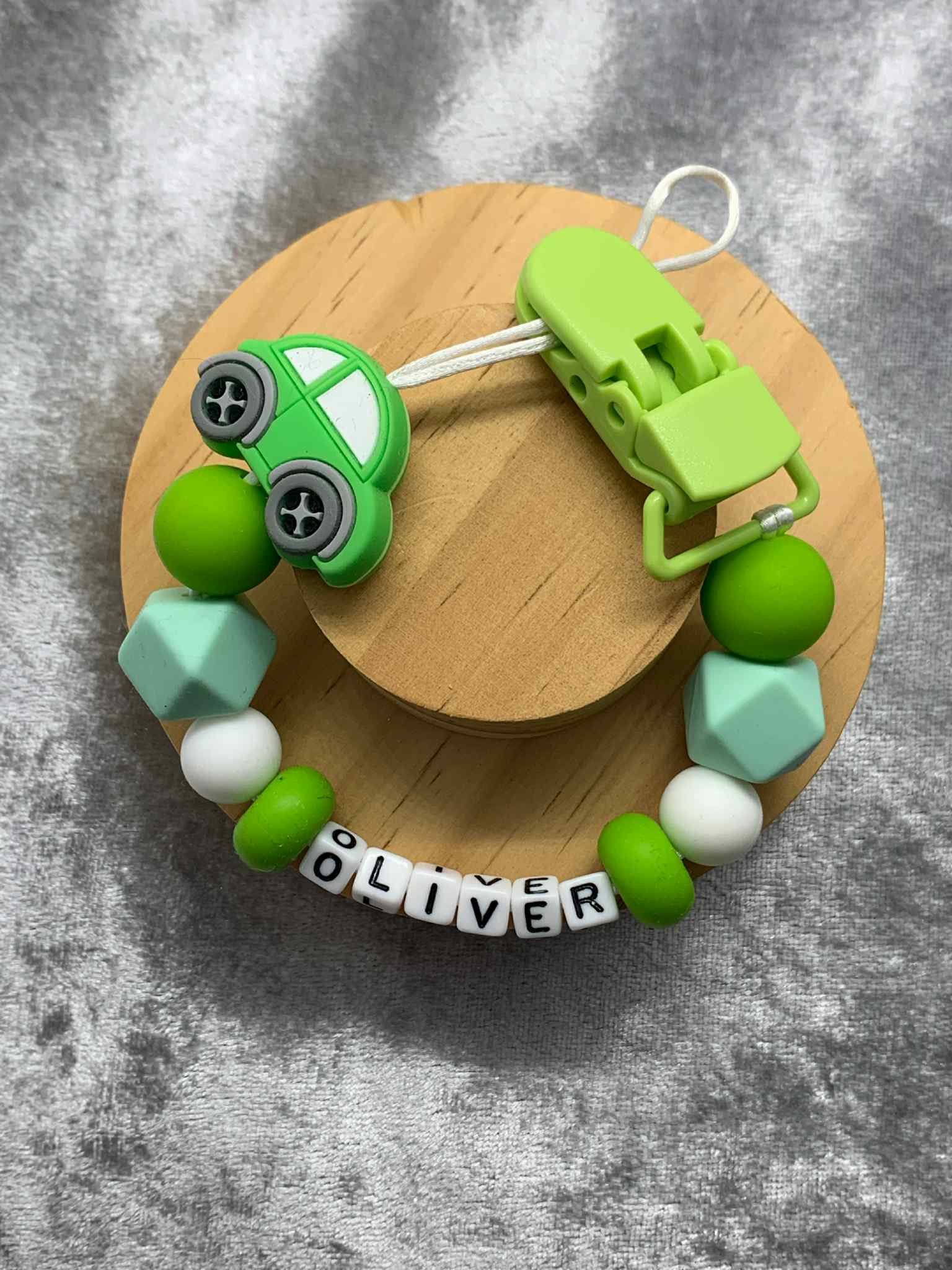 Personalised Dummy Clips Mam Dummy Holder New Baby Gift - CARS