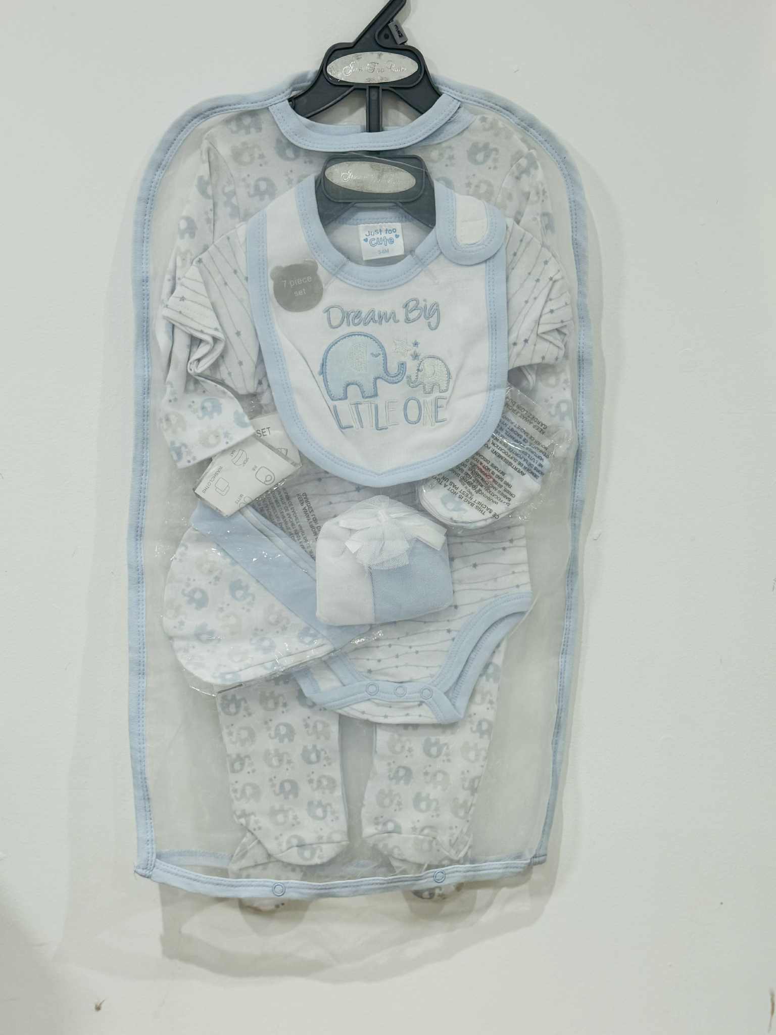 Baby Boys 7 Piece Matching Elephant Set