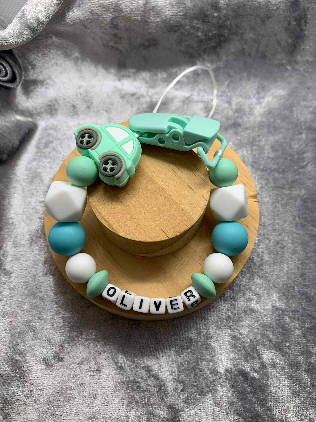 Personalised Dummy Clips Mam Dummy Holder New Baby Gift - CARS