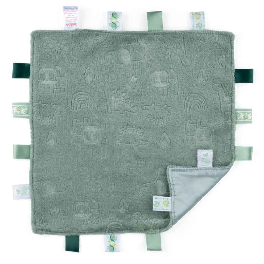 Personalised Green & White Taggy Box | Babygrow, Hat, Blanket & Taggy Comforter