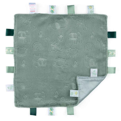 Personalised Green & White Taggy Box | Babygrow, Hat, Blanket & Taggy Comforter