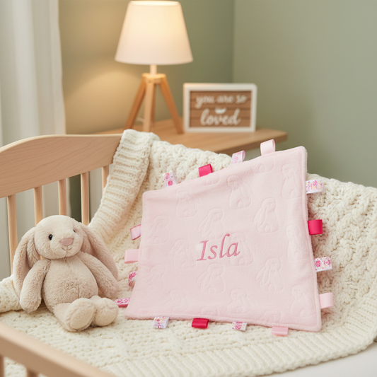 Personalised Pink Bunny Comforter Mockup