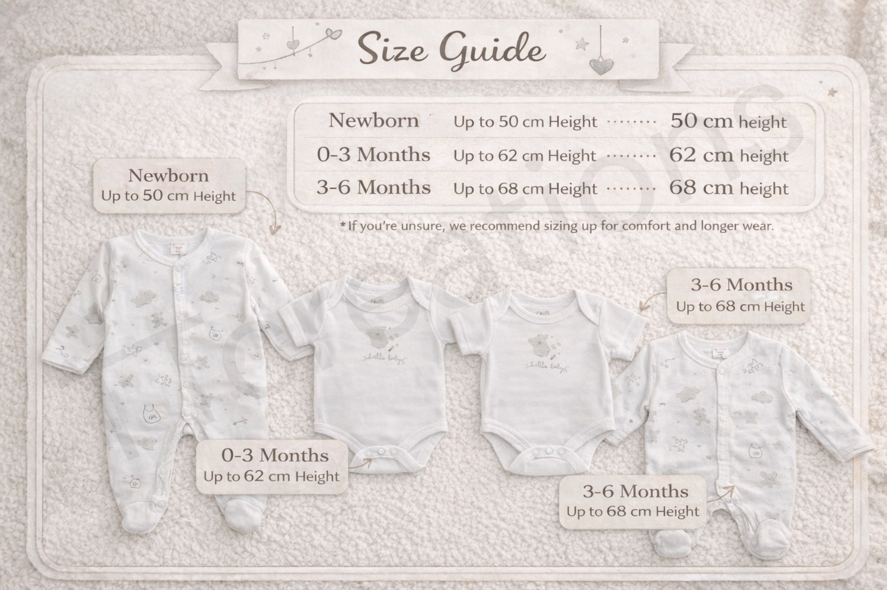 Unisex 5-Piece White “Hello Baby” Baby Set with Gift Bag