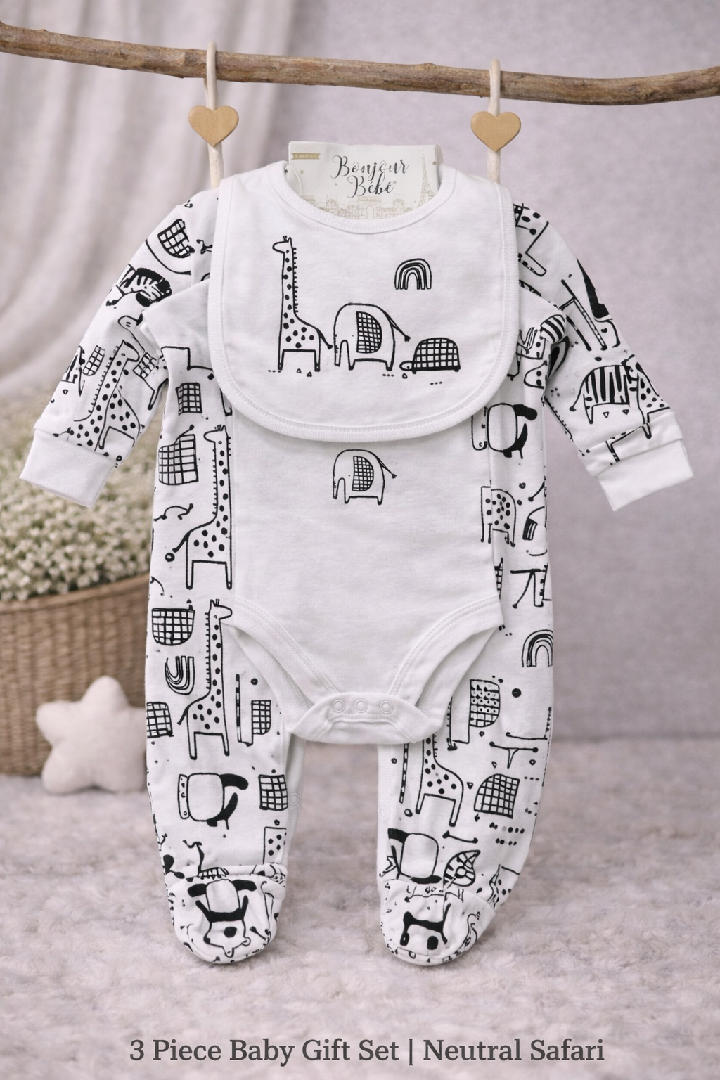 Unisex White Safari 3-Piece Outfit Set